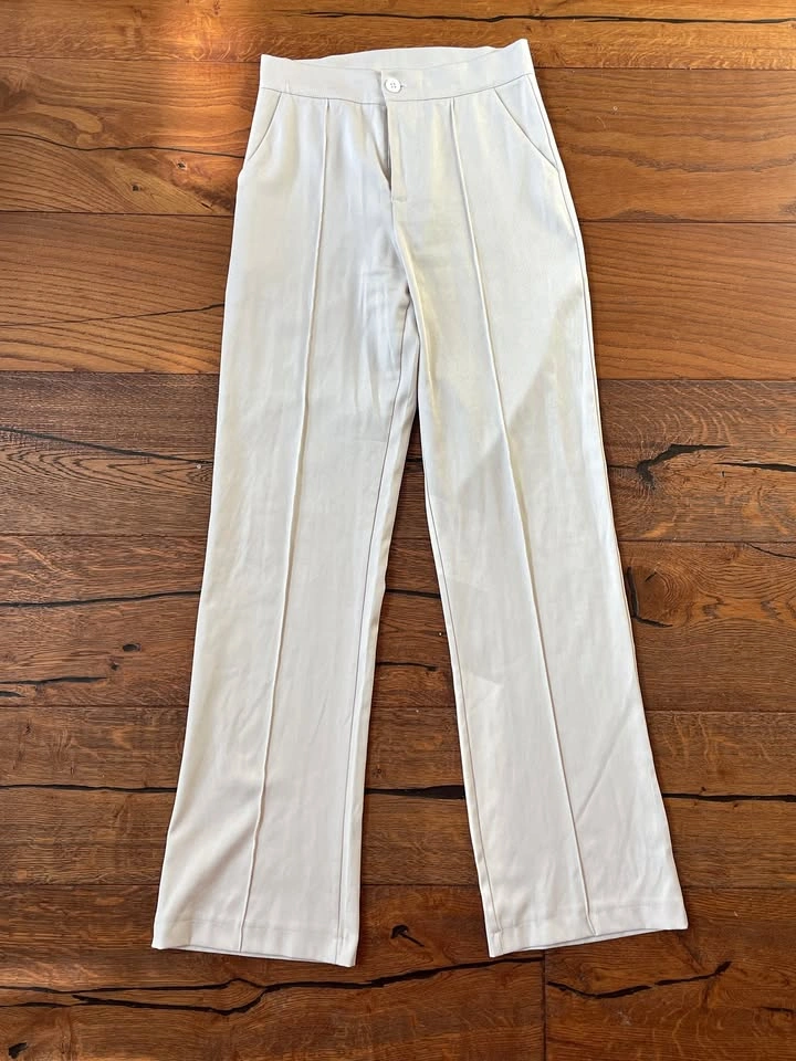 Beige Flared Trousers - Size Small
