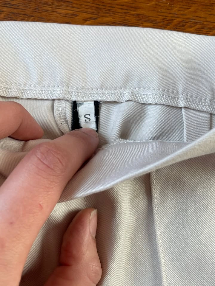 Beige Flared Trousers - Size Small - photo 2