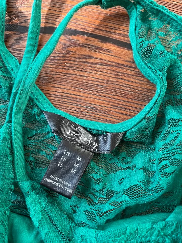 GREEN LACE ONE PIECE - MEDIUM - photo 2