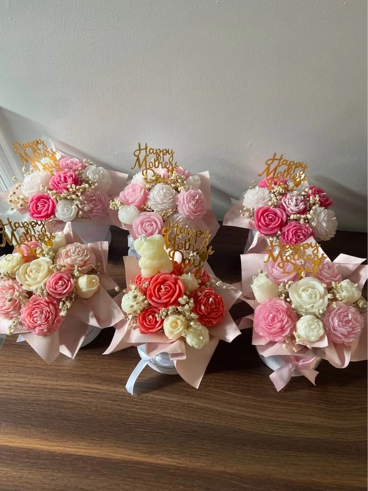 Handmade candle flower bouquets 🌸🕯️ A forever bouquet that never - photo 3
