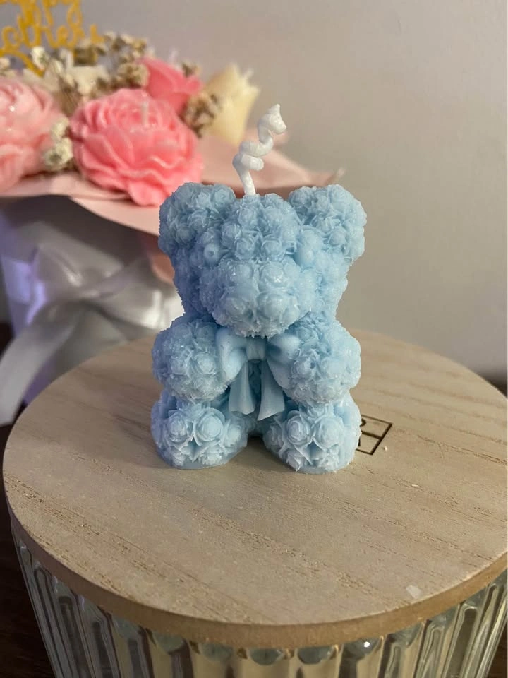 Handmade teddy bear candles 🧸💖 - photo 3