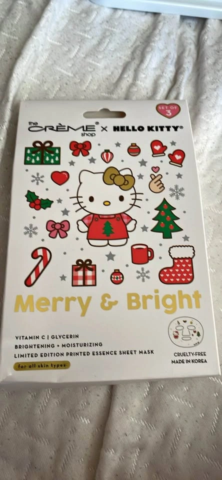 The Crème Shop x Hello Kitty Merry & Bright Sheet Mask Set