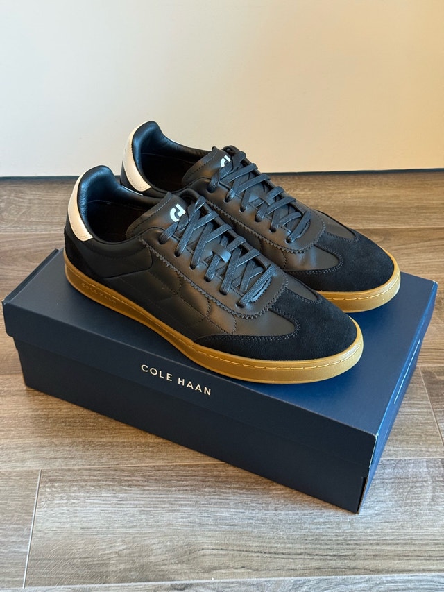 Cole Haan Grand Men's Black Leather Sneakers Size 9