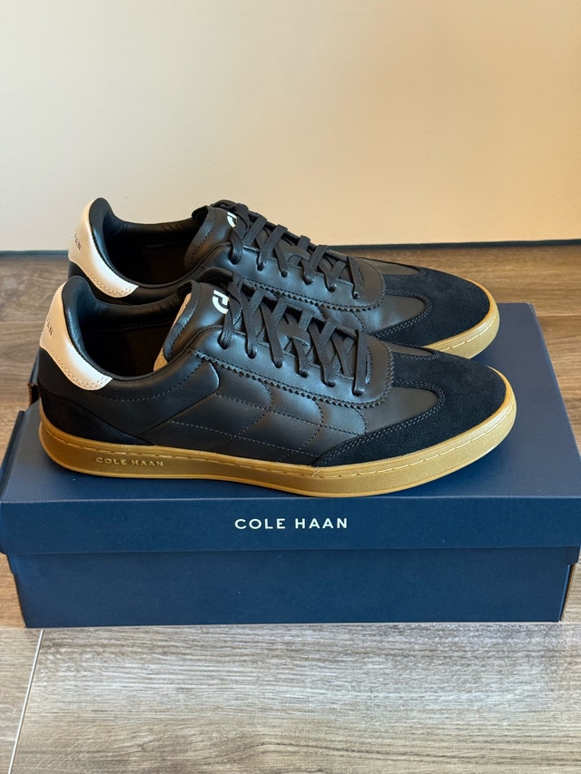 Cole Haan Grand Men's Black Leather Sneakers Size 9 - photo 2