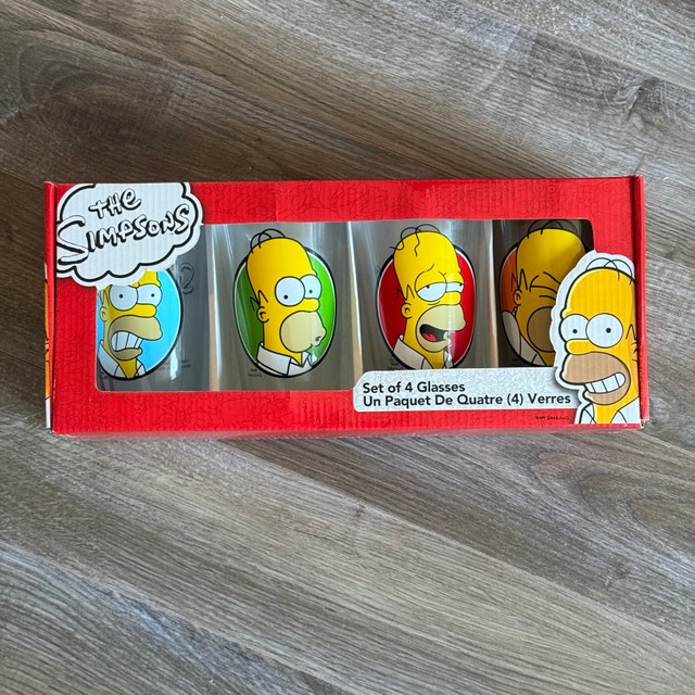 The Simpsons Set of 4 Collectible Glasses