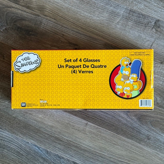 The Simpsons Set of 4 Collectible Glasses - photo 2