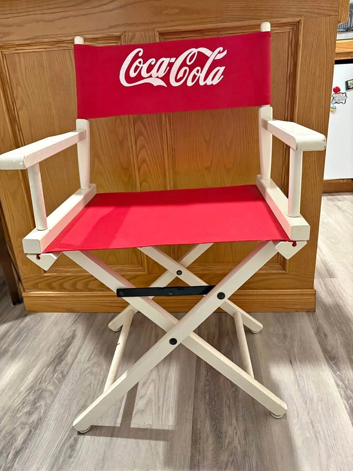 Coca Cola Wooden Directors Chair Vintage