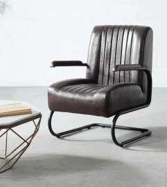 COPPOLA - Brown Vintage Leather Lounge Chair - 2 chairs availabl