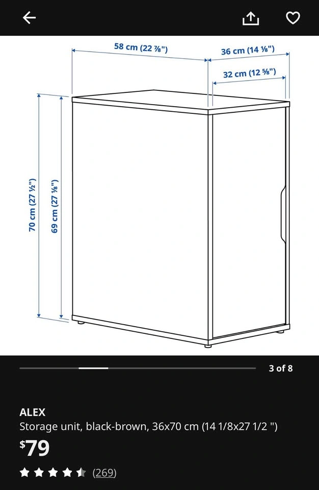 IKEA ALEX Storage Unit - Black-Brown || Moving Sale - photo 2