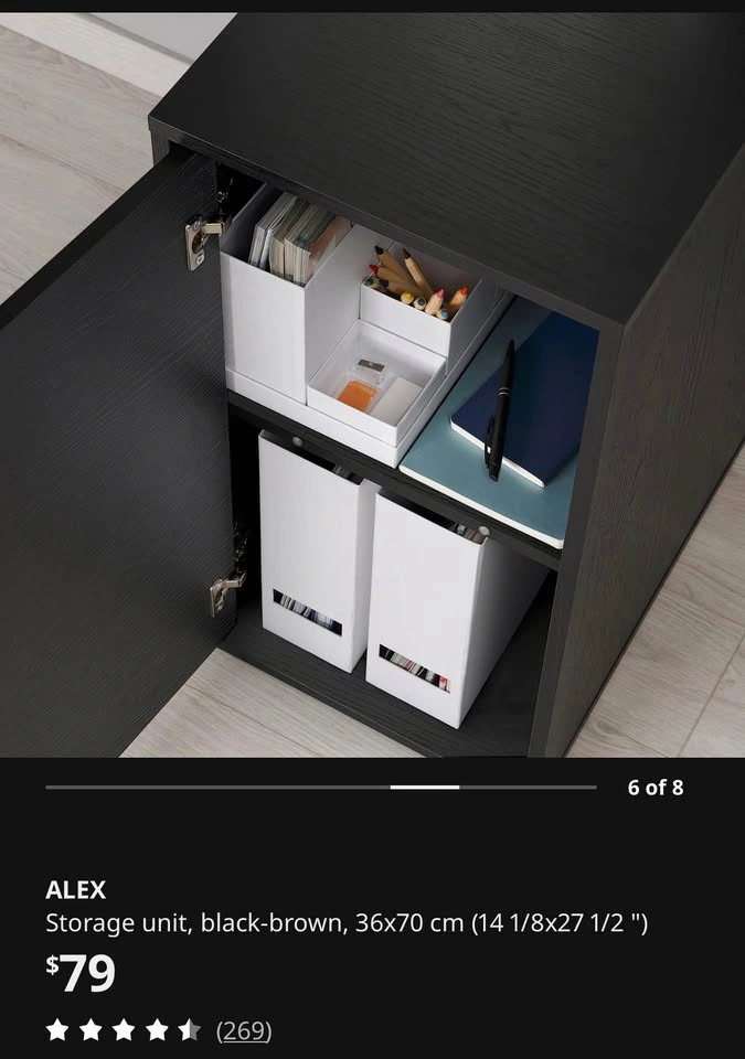 IKEA ALEX Storage Unit - Black-Brown || Moving Sale - photo 3