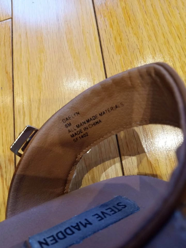 Steve Madden Brown/Tan Leather Sandals - Size 6 - photo 3
