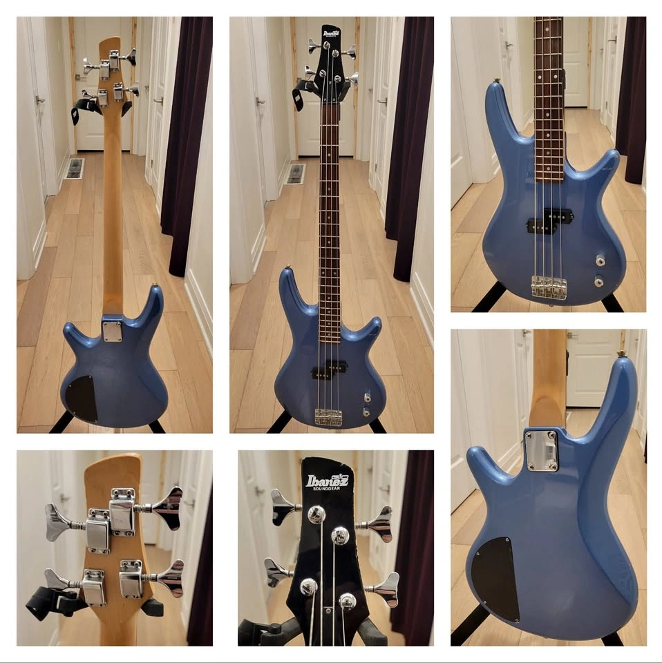 $240 Ibanez Precision Bass Guitar - Blue