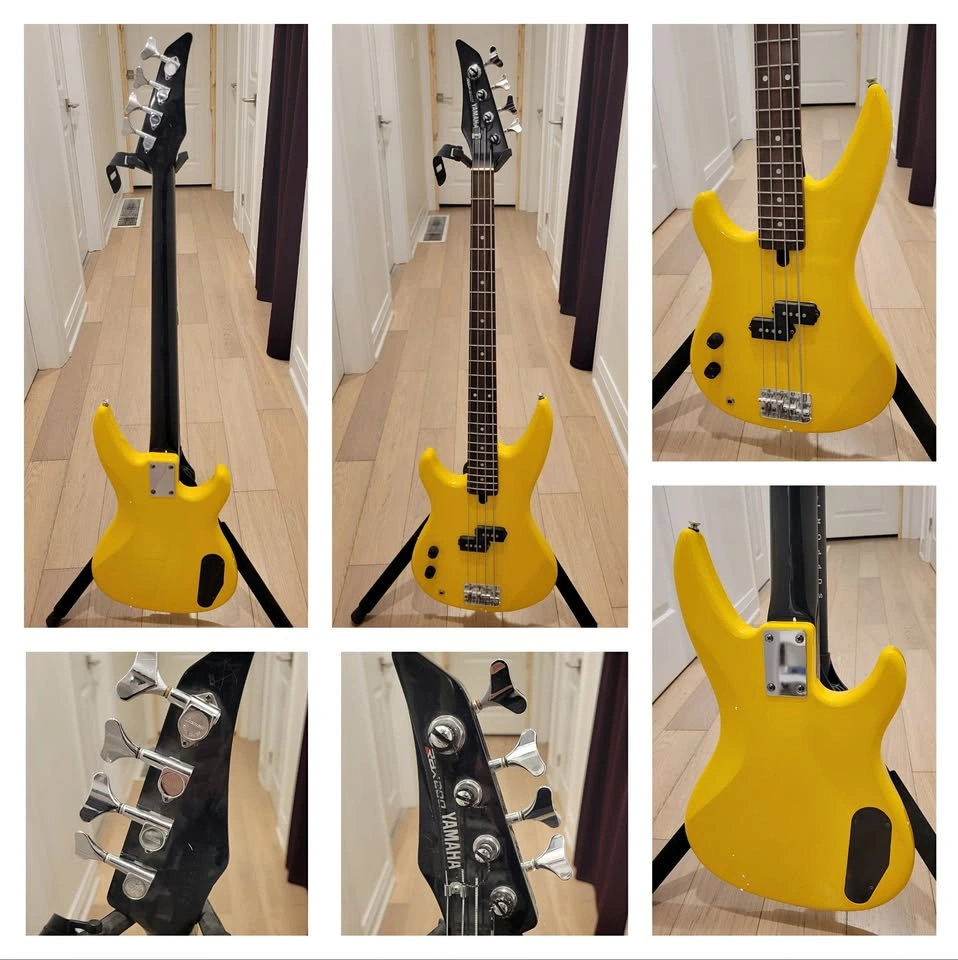$300 Yamaha RBX200 Left Handed Precision Bass - Yellow