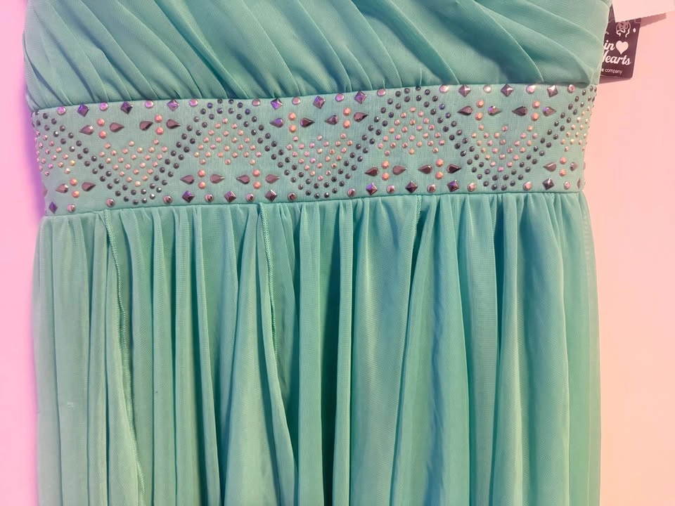 Sequin Hearts Mint Green Prom Dress Size 9 - photo 3