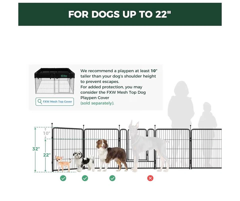 FXW Rollick Unleashed Dog Playpen - 32 inch, 16 Panels - photo 4