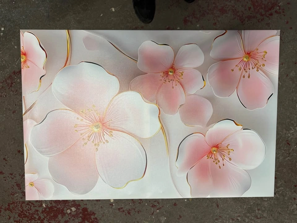 Floral Wall Art Canvas – Modern Pink Flowers – Large Size - photo 2