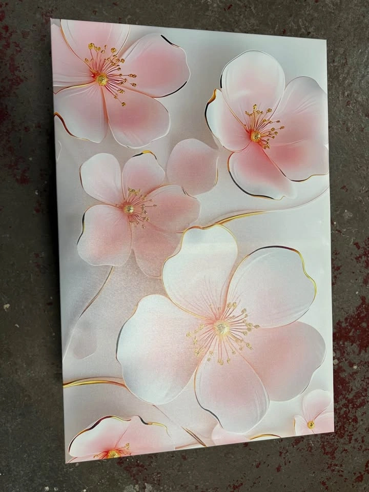 Floral Wall Art Canvas – Modern Pink Flowers – Large Size - photo 3