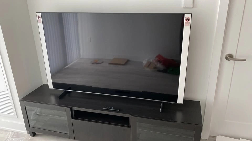 TV Bench BESTA with glass doors and shelves - photo 5