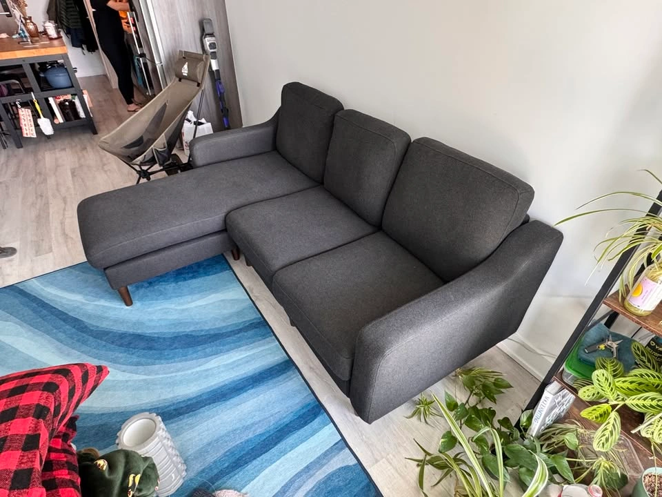 Cozey 3-Seater Couch with Reversible Chaise - Charcoal - photo 3