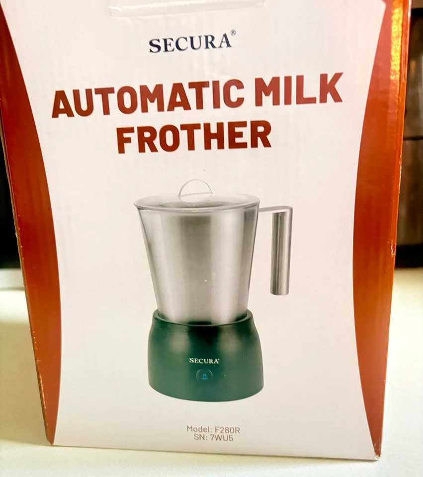 Secura Milk Frother – Hot & Cold Foam – Stainless Steel – NEW