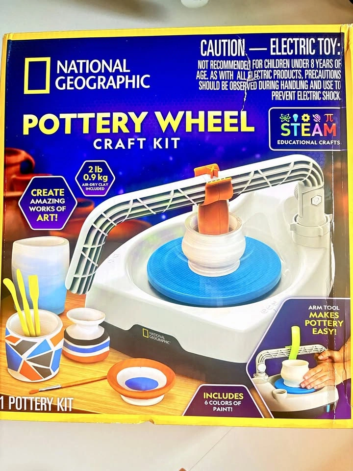 National Geographic Pottery Wheel Kit – Kids Craft Set – BRAND N