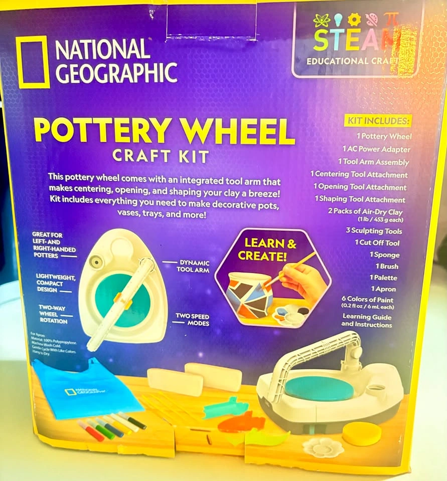 National Geographic Pottery Wheel Kit – Kids Craft Set – BRAND N - photo 3