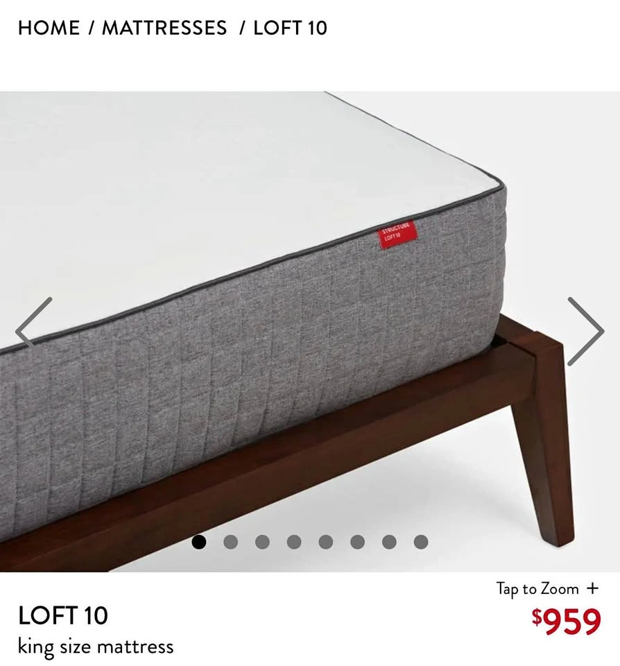 King Size Mattress with Copper Protector - Pickup April 30