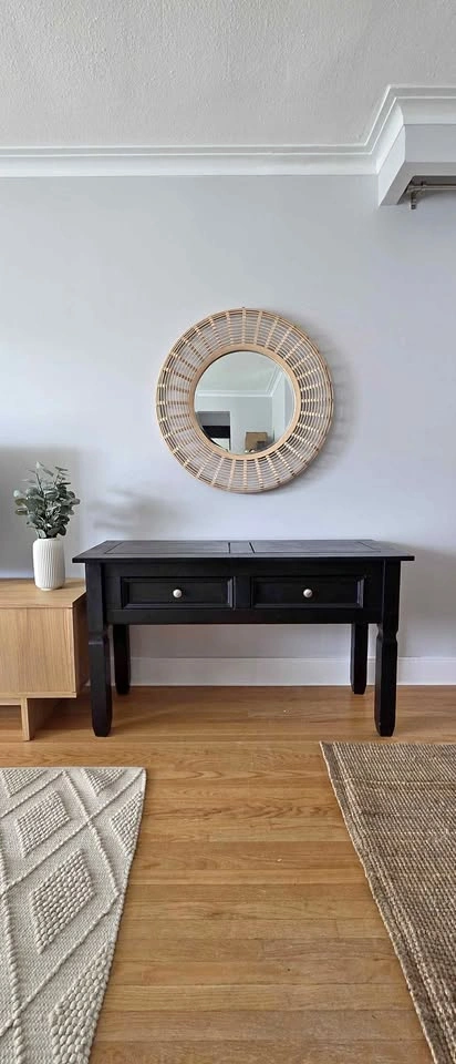 Black Console Table with Drawers