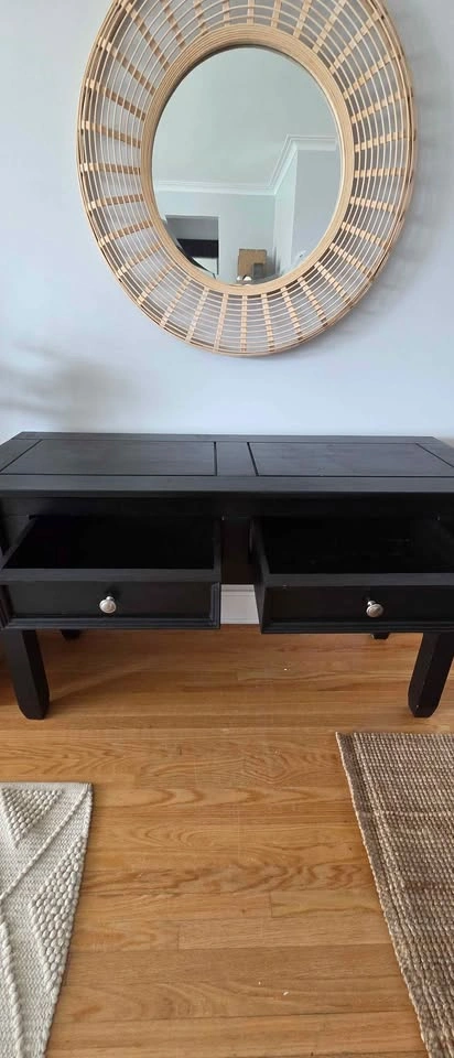 Black Console Table with Drawers - photo 4