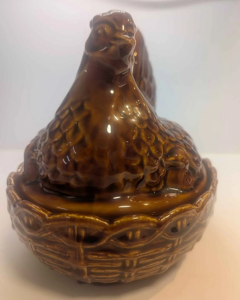 Vintage Portmeirion Ceramic Hen on Nest with Chicks - photo 4