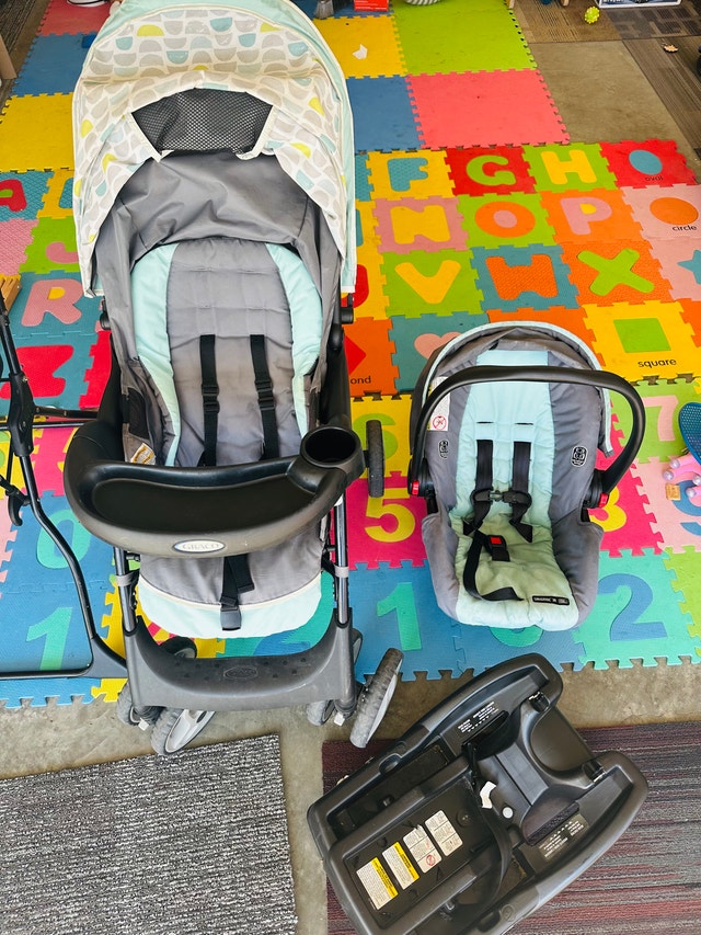 Stroller, Car Seat, and Base Set
