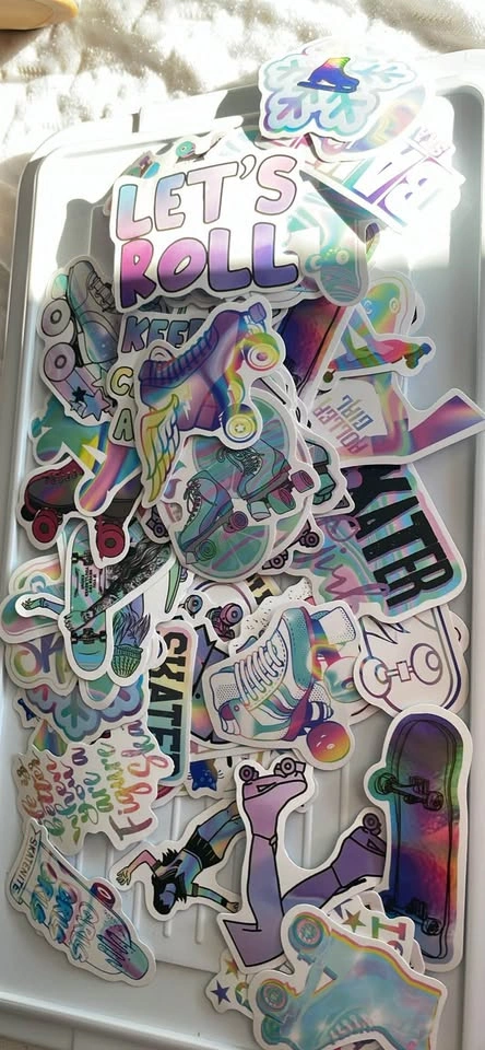 Holographic Roller Skating and Skateboard Sticker Pack - photo 2