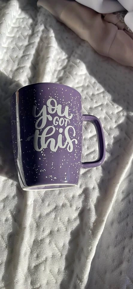 Purple Speckled 'You Got This' Ceramic Mug