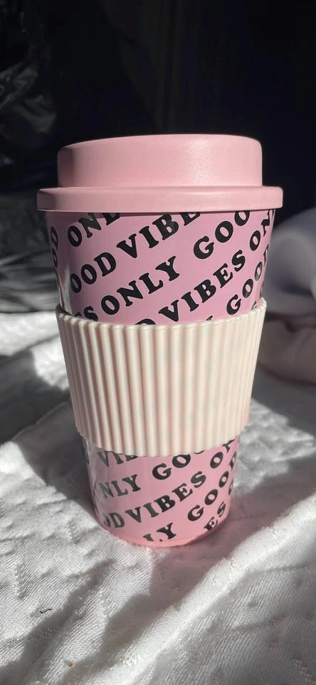 Pink Only Good Vibes Coffee Cup Decoration - photo 2