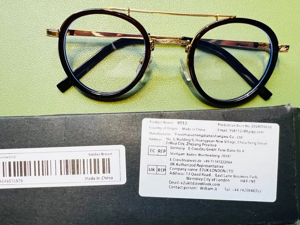 Round Black and Gold Eyeglasses - photo 5