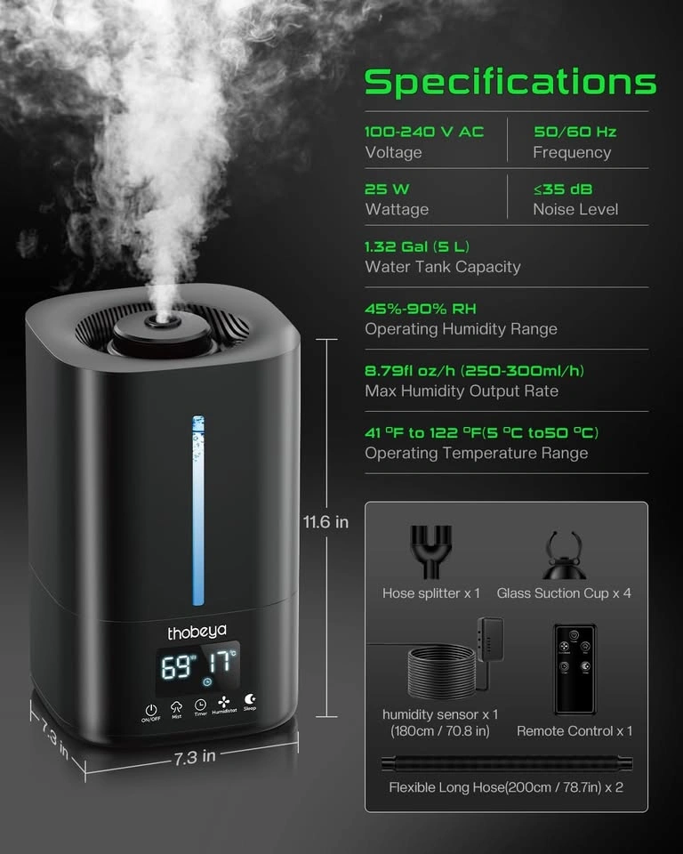 5L Reptile Humidifier Fogger with Timer & Remote - photo 5