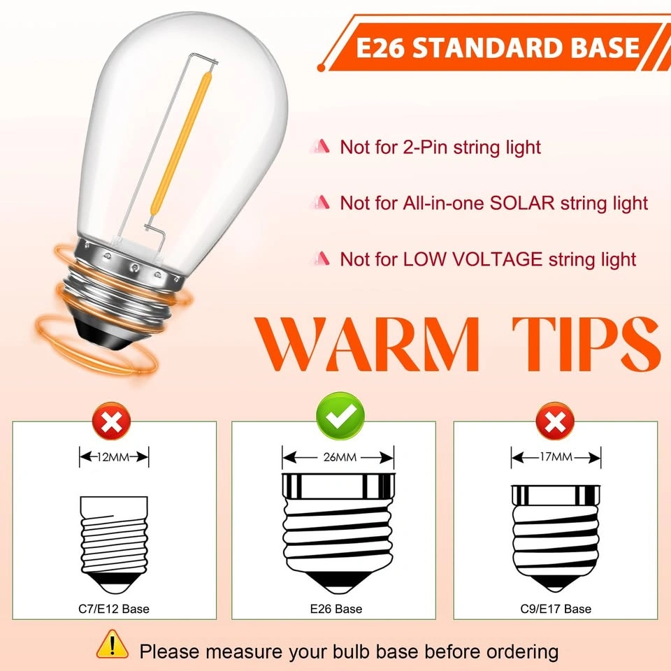 Shatterproof E26 LED Light Bulbs Warm White - photo 4