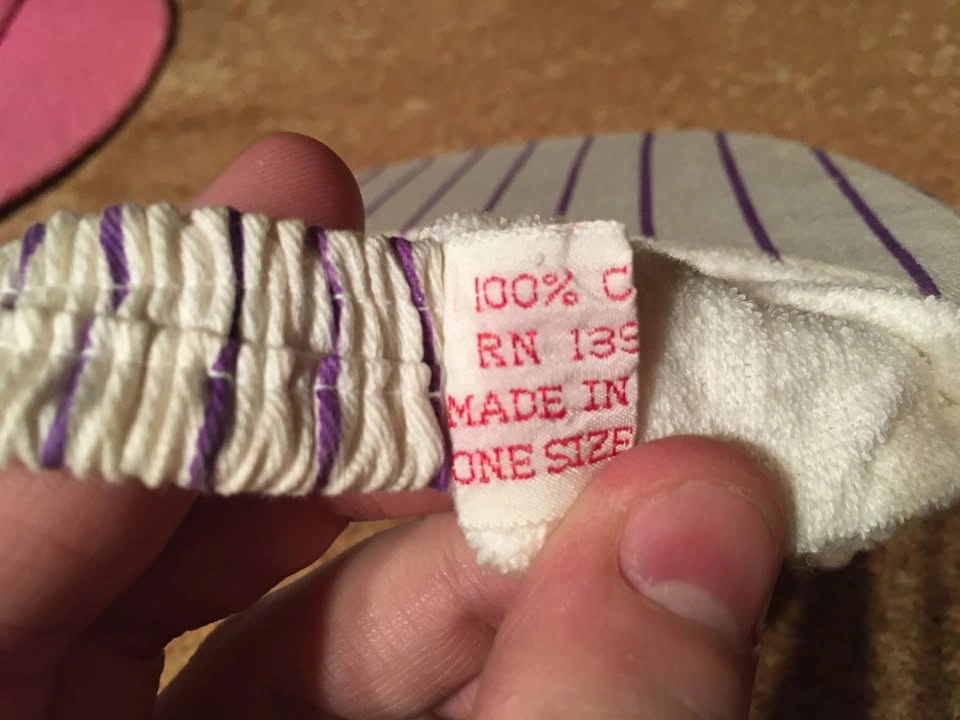 LOT OF TWO LADIES VISORS PINK FUZZY AND WHITE & PURPLE STRIPED - photo 3