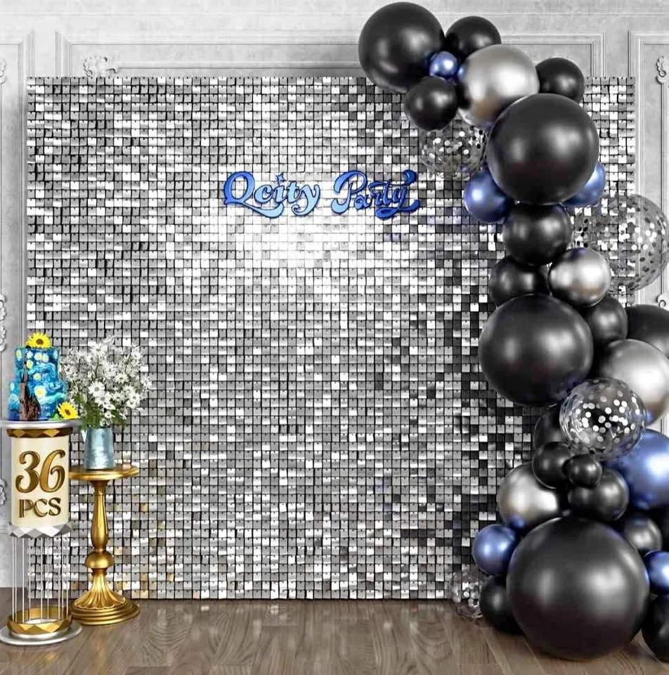 Silver Shimmer Wall Backdrop 36PCS thumbnail