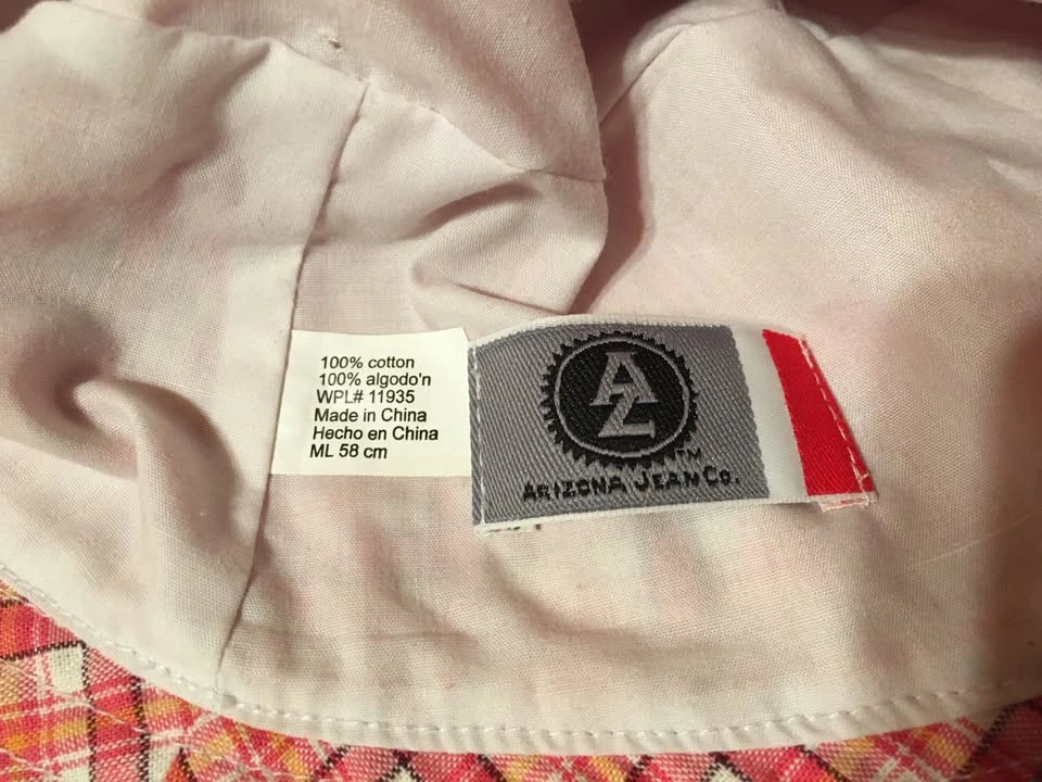 ARIZONA JEAN CO Red & White Plaid Bucket Hat - photo 4