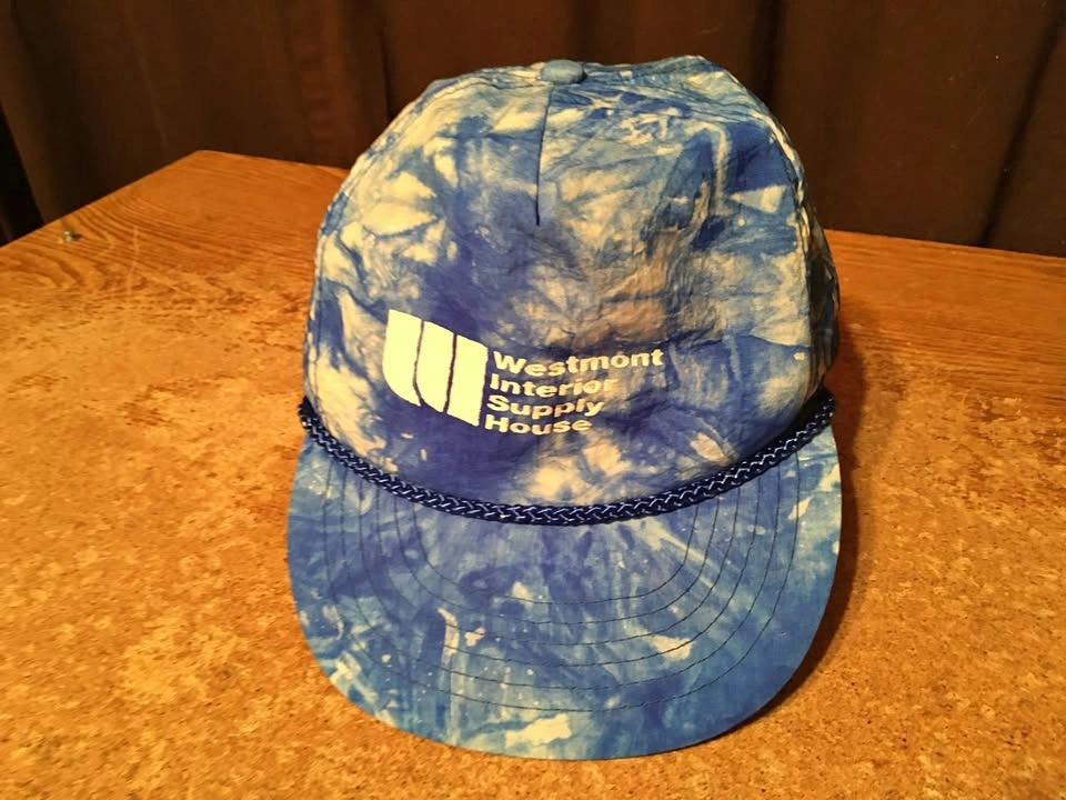 BLUE & WHITE ABSTRACT WESTMONT INTERIOR SUPPLY HOUSE ADJUSTABLE