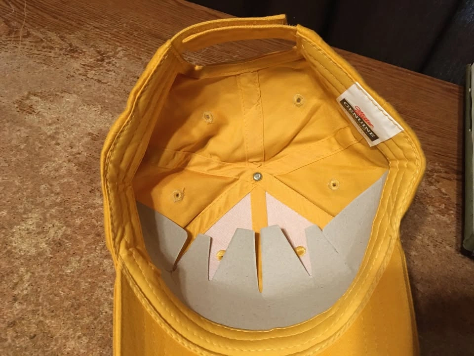 MILLER GENUINE DRAFT MGD YELLOW ADJUSTABLE HAT CAP BEER BASEBALL - photo 3