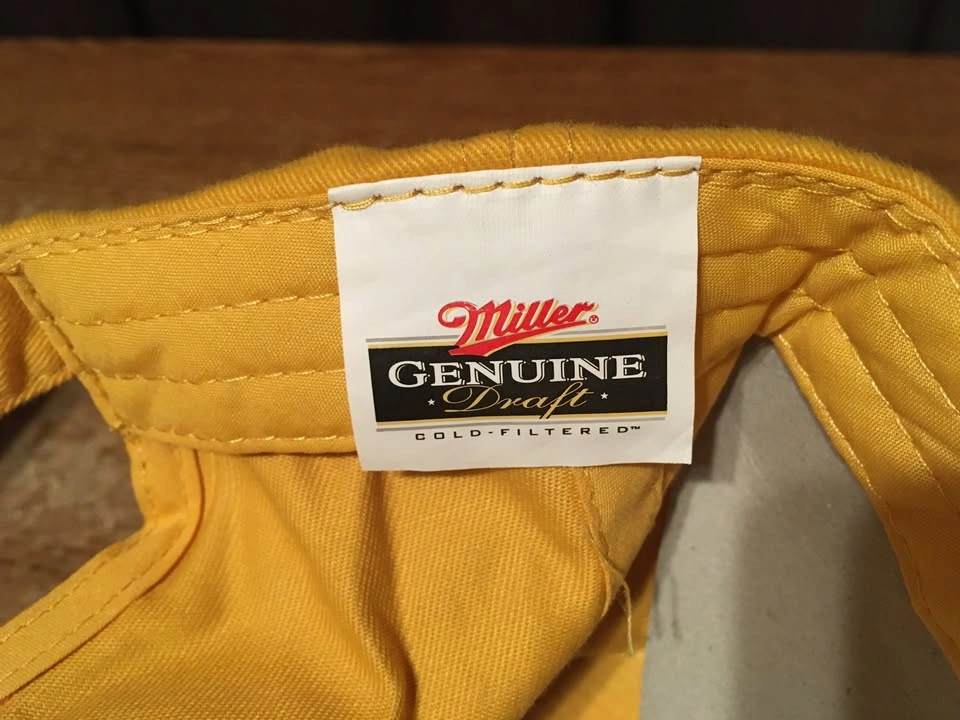 MILLER GENUINE DRAFT MGD YELLOW ADJUSTABLE HAT CAP BEER BASEBALL - photo 4