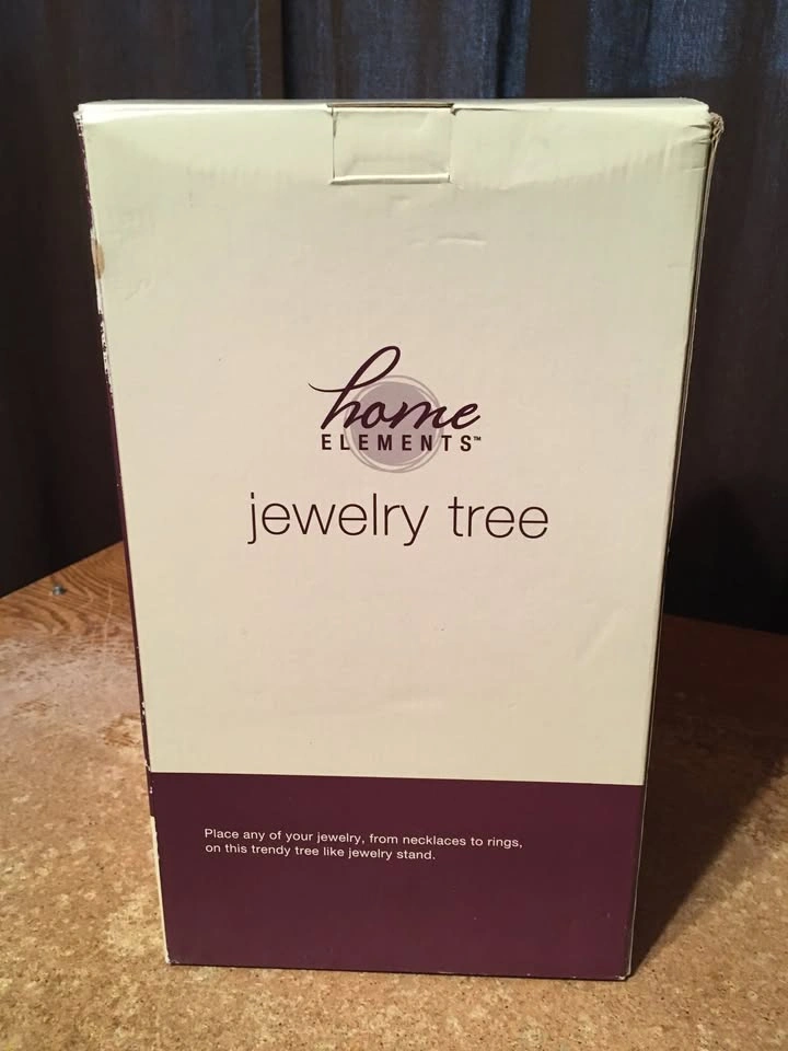 SILVER METAL 12" JEWELRY TREE BRANCHES BIRDS TRAY TRINKET DISH - photo 4