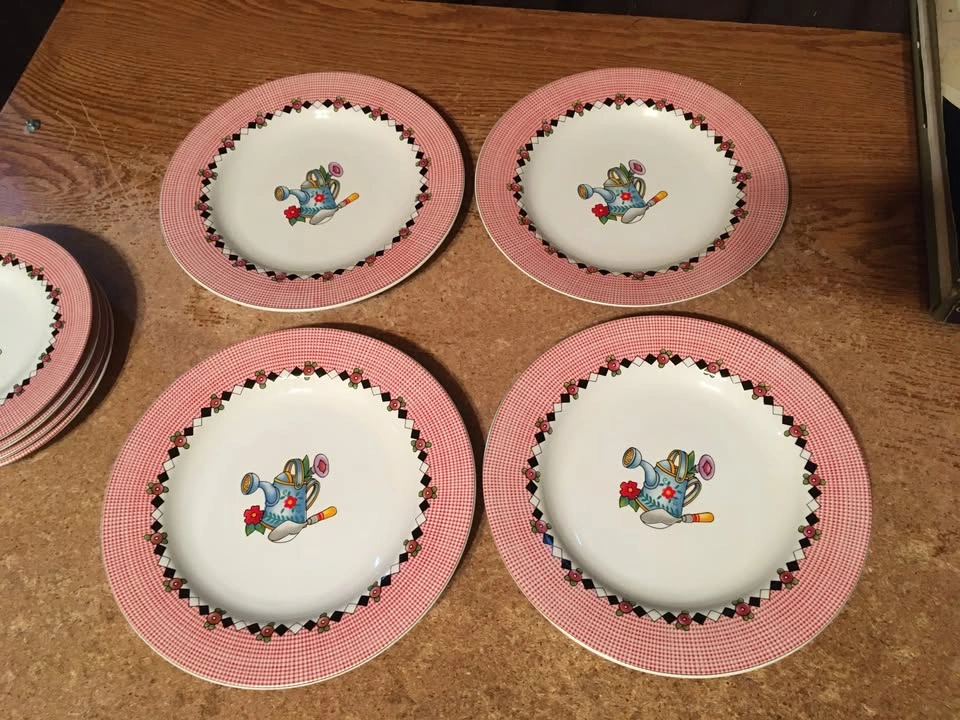 Set of 8 Mary Engelbreit Sakura Stoneware Plates (1994) - photo 2