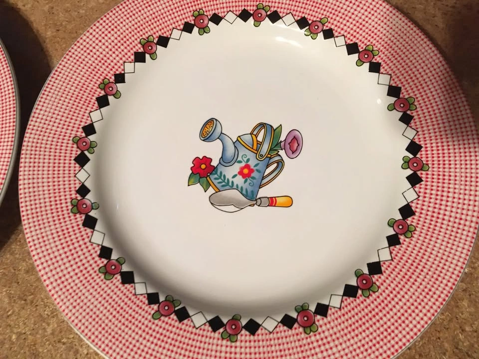Set of 8 Mary Engelbreit Sakura Stoneware Plates (1994) - photo 3