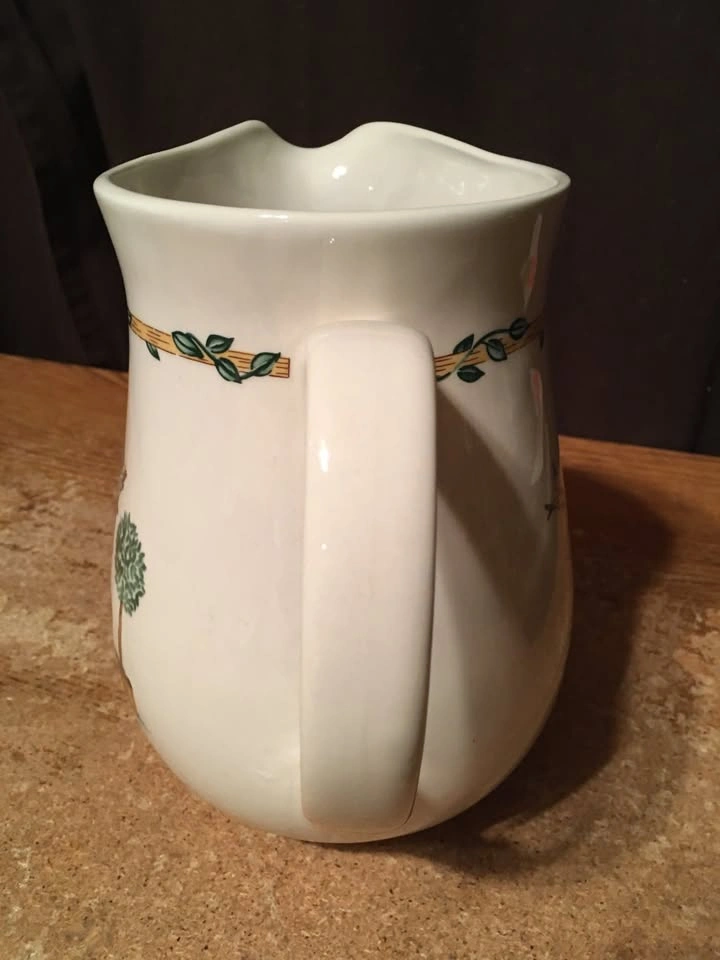 Thomson Pottery Pitcher with Birdhouse Scene - photo 3