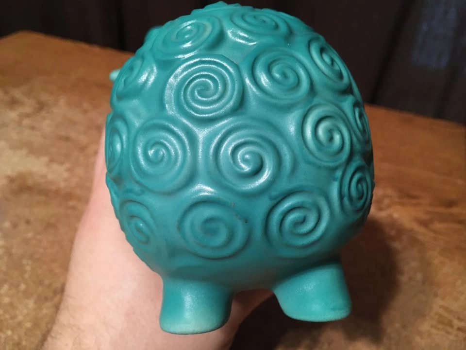 RARE VINTAGE 1930S ART DECO TEAL RAM SCULPTURE - photo 5