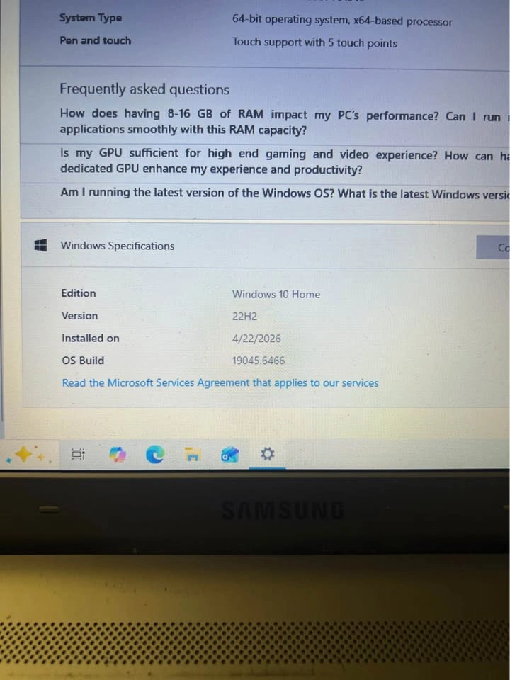 Samsung 15 Inch Laptop (RV511) - Needs Power - photo 4