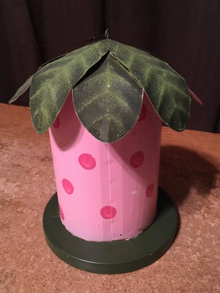 Aluminum Polka Dot Leaf Top Hanging Birdhouse - photo 2